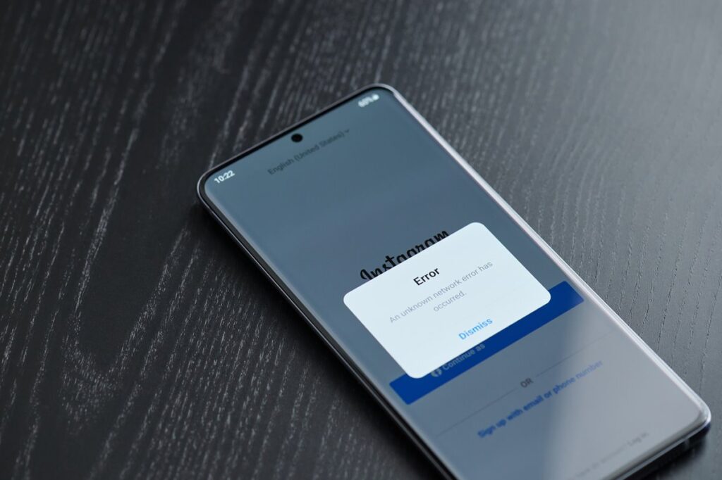instagram app on smartphone screen